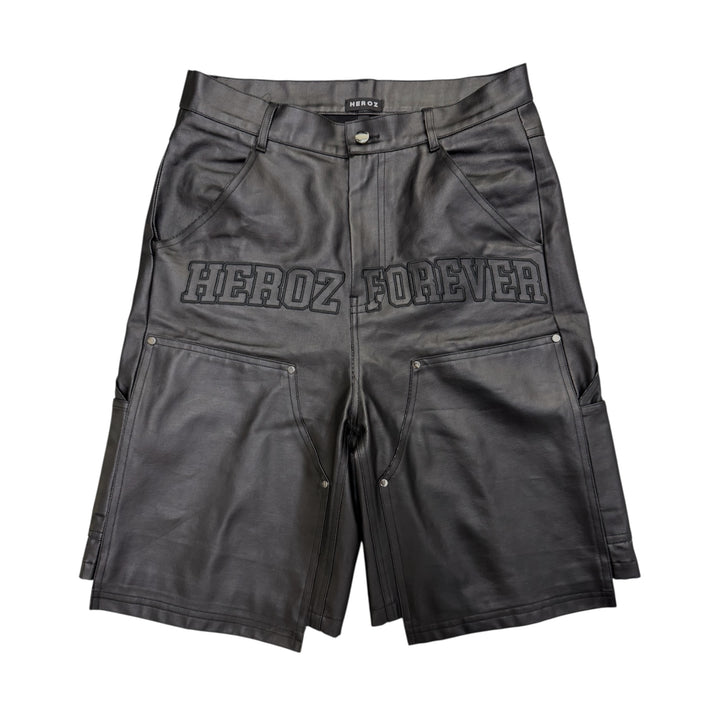 Waxed Denim Shorts