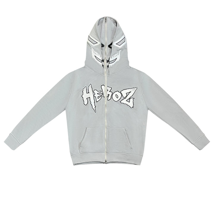 Double Hood Full Zip - Gray