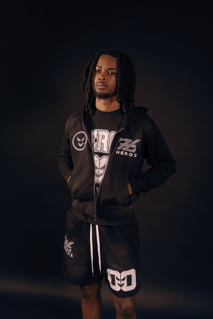 Zip Up - Black/Gray