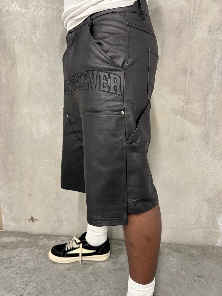 Waxed Denim Shorts