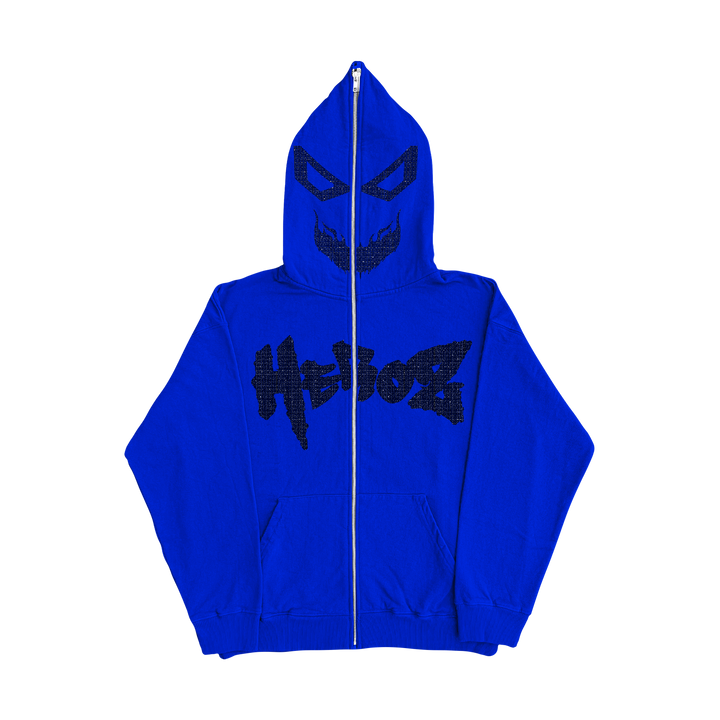 Blue Rhinestone Full Zip