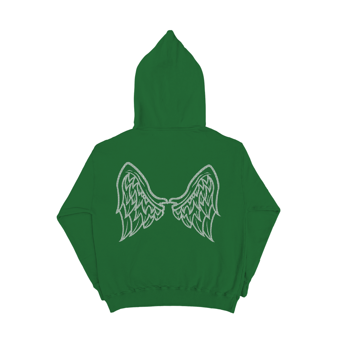 Green Rhinestone Full Zip
