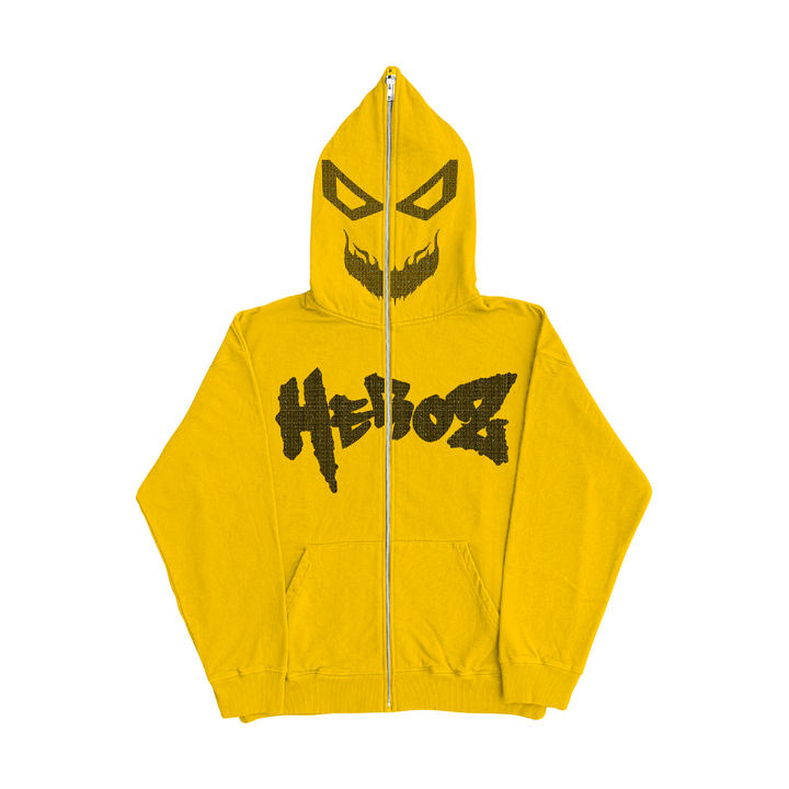 Yellow Rhinestone Full Zip