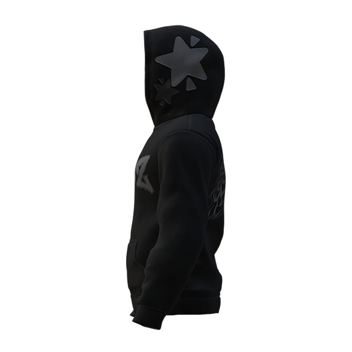 "Starpuff" Hoodie - Triple Black