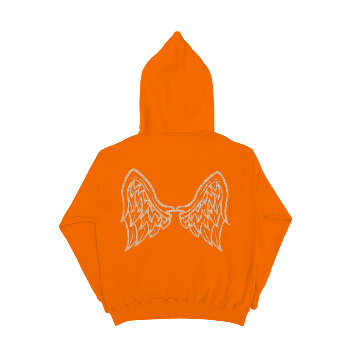 Orange Rhinestone Full Zip