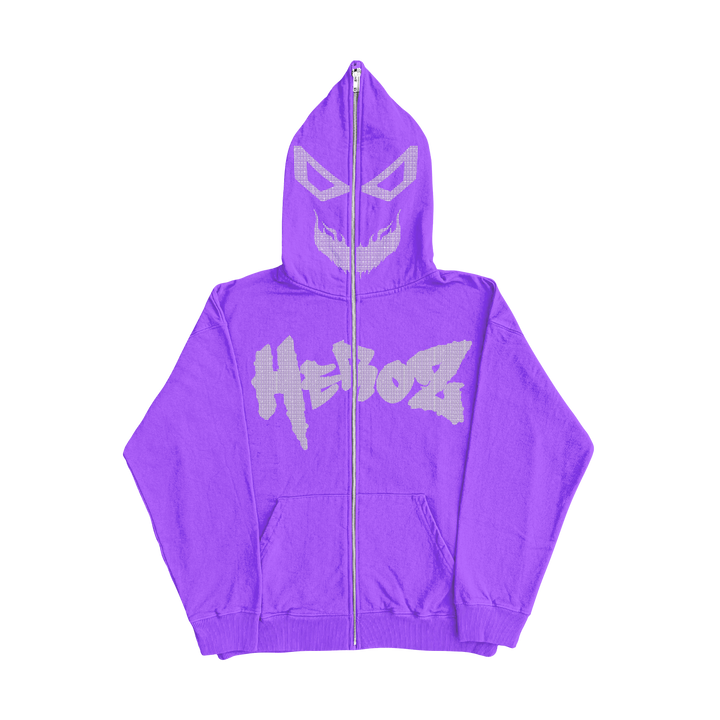 Purple Rhinestone Full Zip