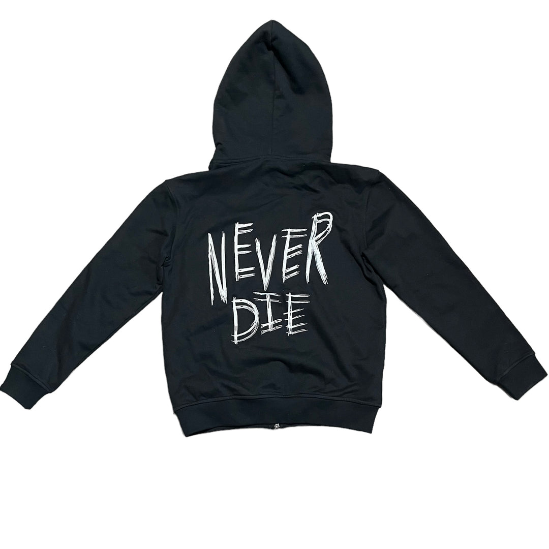 Double Hood Full Zip - Black