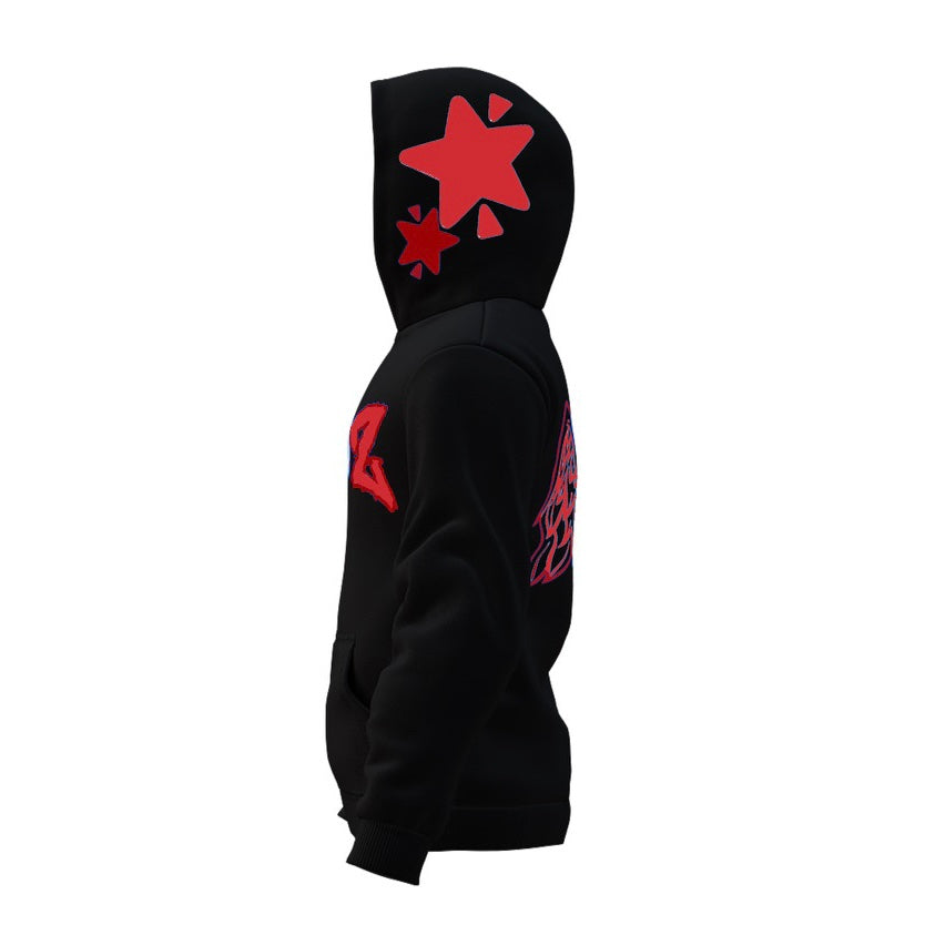 "Starpuff" Hoodie - Red