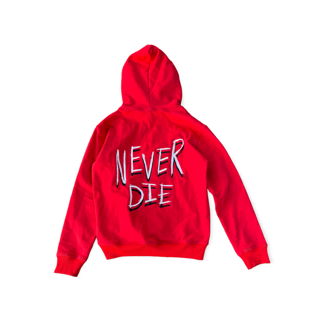 Double Hood Full Zip - Red