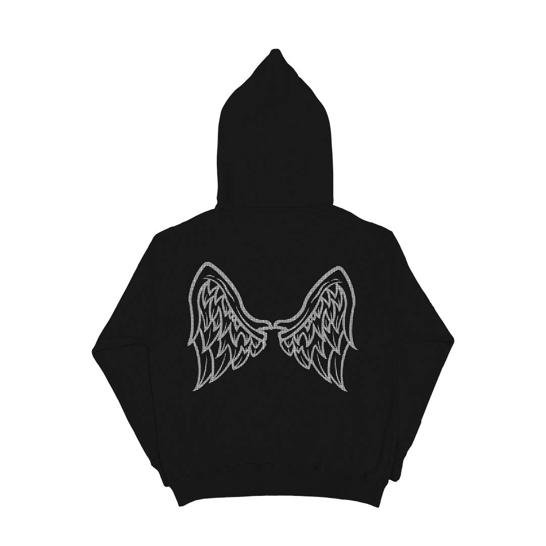 Black Rhinestone Full Zip