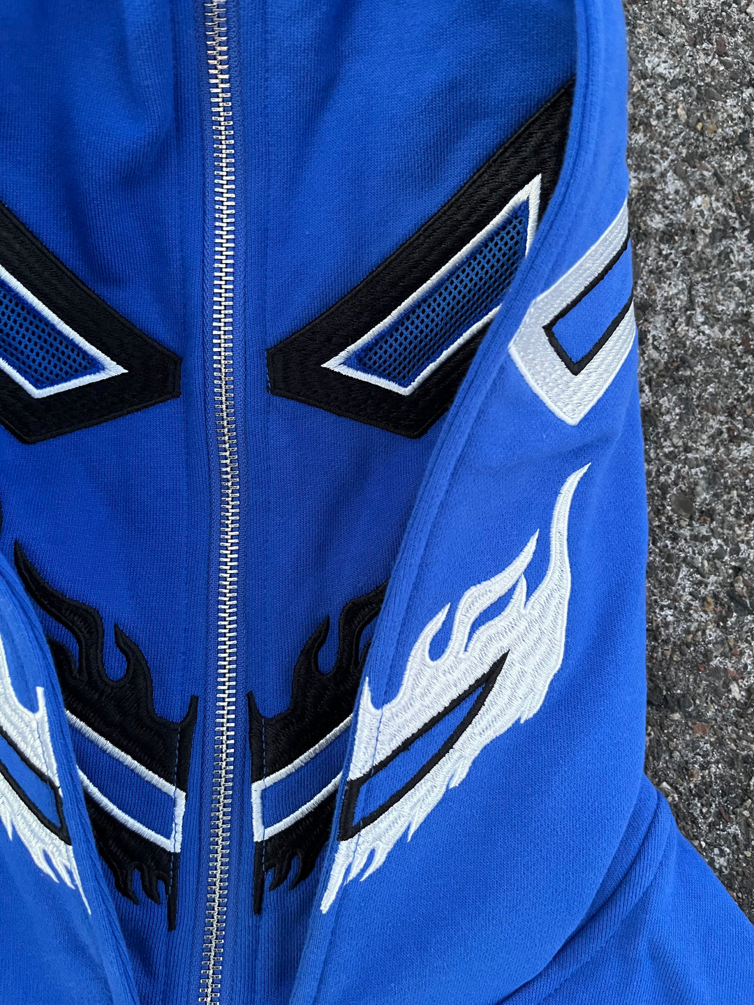 Double Hood Full Zip - Blue